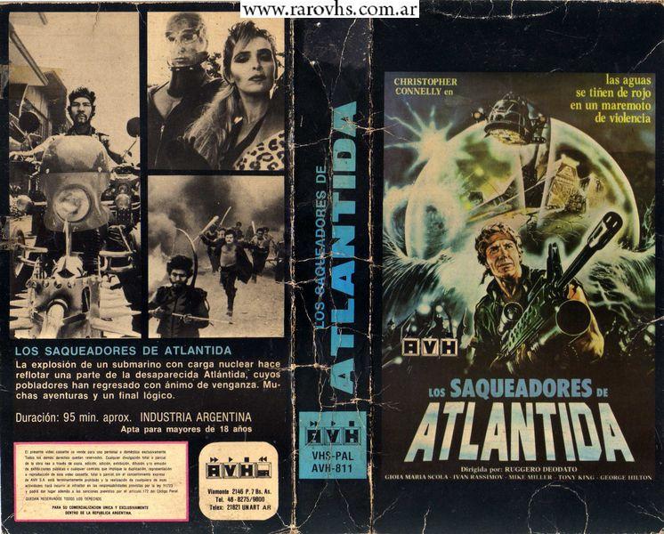 Los Saqueadores de Atlántida = I predatori di Atlantide (1983) de Ruggero Deodato (Caja de cartón cortada,   busco la caja completa!)