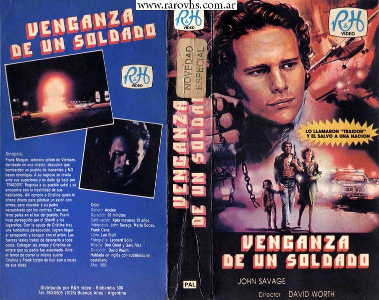 La venganza de un soldado = Soldier's Revenge (1986) (Segunda edición que encuentro de esta película filmada   en Argentina - Caja de cartón cortada)