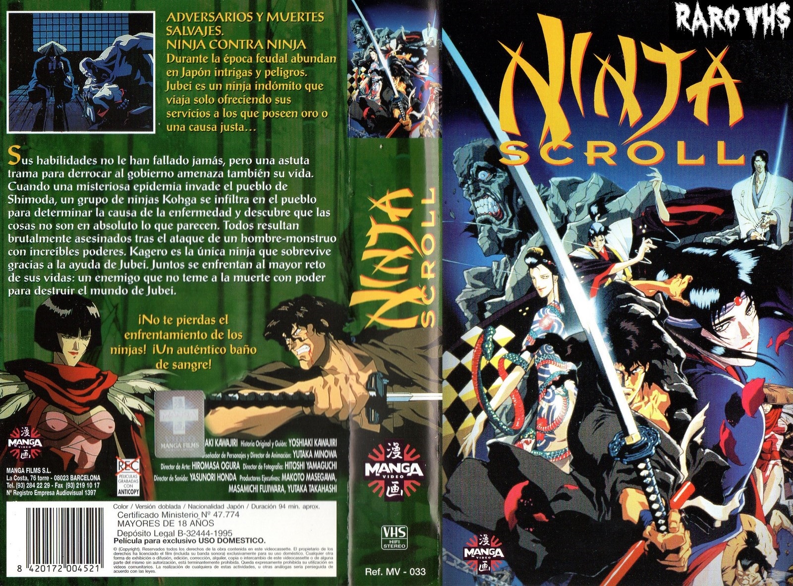 vhs - los ninjas el pueblo fantasma - anime jap - Comprar Filmes